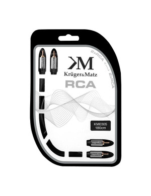 Cablu audio KRUGER & MATZ KM0305 2RCA - 2RCA, 1.8 m