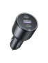 Incarcator auto UGREEN EC705, 1 x USB-A, 2 x USB-C, 130W, Black + Cablu USB-C