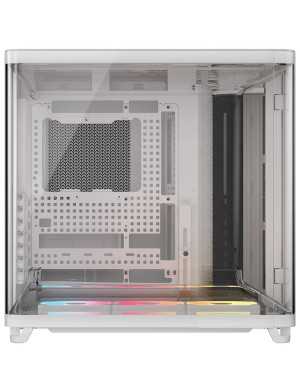 Carcasa CORSAIR AIR 5400 LX-R LINK, Mid-Tower, ATX/Micro-ATX/Mini-ITX, Tempered Glass, 3x LX120 RGB Fans, White