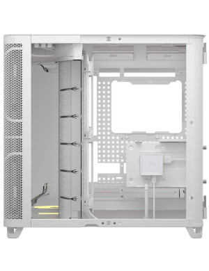 Carcasa CORSAIR AIR 5400 LX-R LINK, Mid-Tower, ATX/Micro-ATX/Mini-ITX, Tempered Glass, 3x LX120 RGB Fans, White