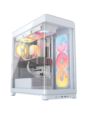 Carcasa CORSAIR 4500X RGB, Mid-Tower, E-ATX/ATX/Micro-ATX, Tempered Glass, 3x LX120 RGB Fans, White