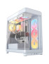 Carcasa CORSAIR 4500X RGB, Mid-Tower, E-ATX/ATX/Micro-ATX, Tempered Glass, 3x LX120 RGB Fans, White