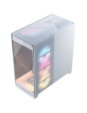 Carcasa CORSAIR 4500X RGB, Mid-Tower, E-ATX/ATX/Micro-ATX, Tempered Glass, 3x LX120 RGB Fans, White