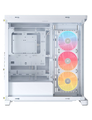Carcasa CORSAIR 4500X RGB, Mid-Tower, E-ATX/ATX/Micro-ATX, Tempered Glass, 3x LX120 RGB Fans, White