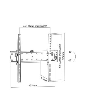 Suport universal TV KRUGER & MATZ KM1301, 32-55 inch, Negru