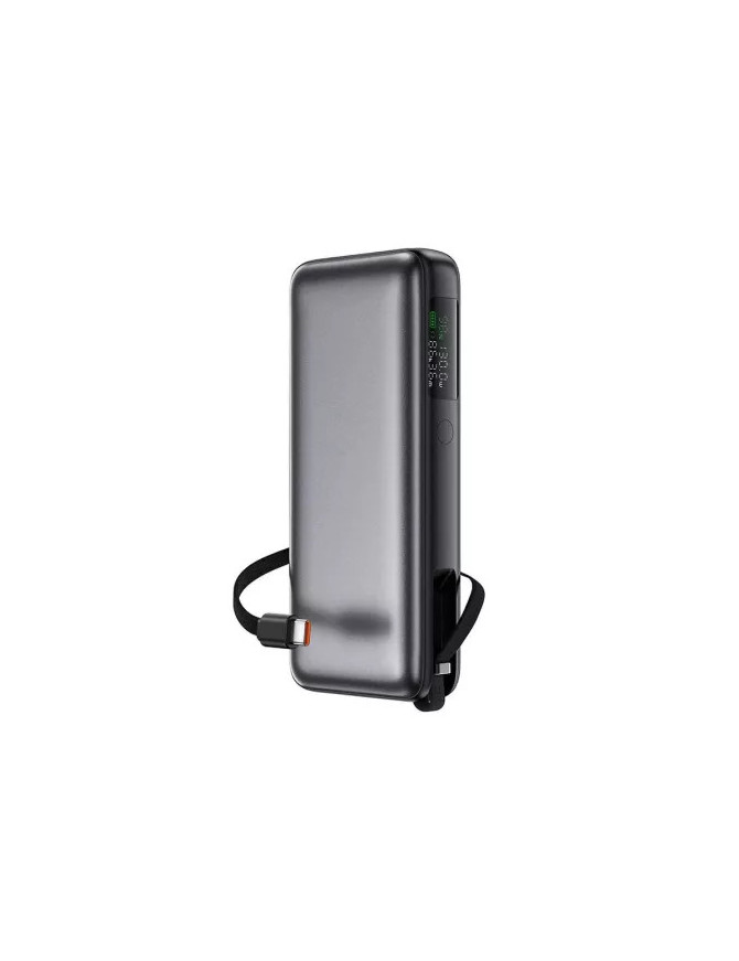 PowerBank ACEFAST M22-20000, 20000 mAh, 130 W, Display Digital, USB-C, USB, Cablu USB-C integrat, Gray