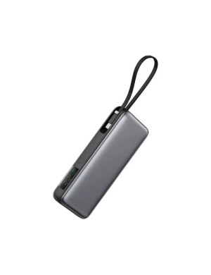PowerBank ACEFAST M22-20000, 20000 mAh, 130 W, Display Digital, USB-C, USB, Cablu USB-C integrat, Gray