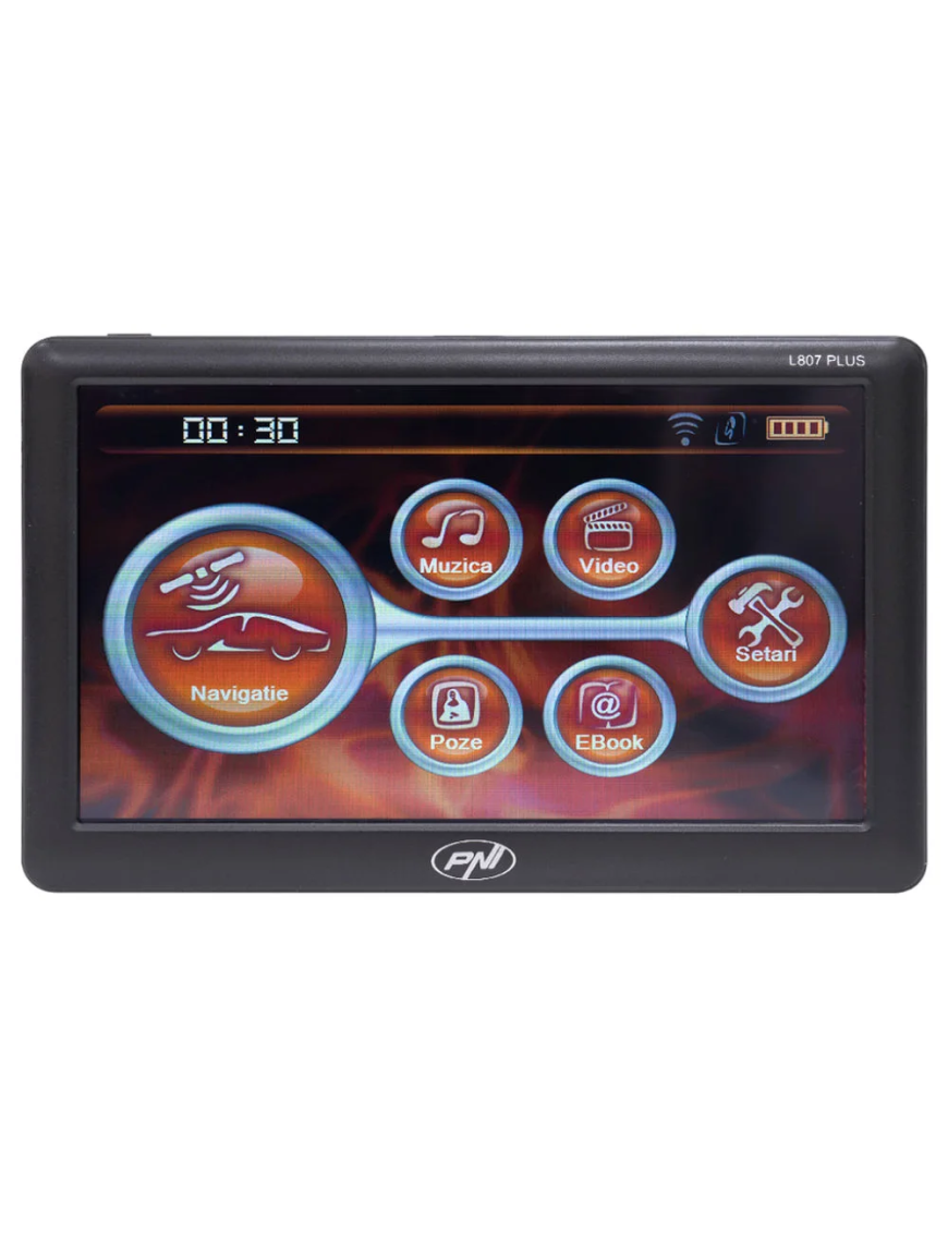 Sistem de navigație GPS PNI L807 Plus, 7" LCD, 8GB intern, 256MB DDR