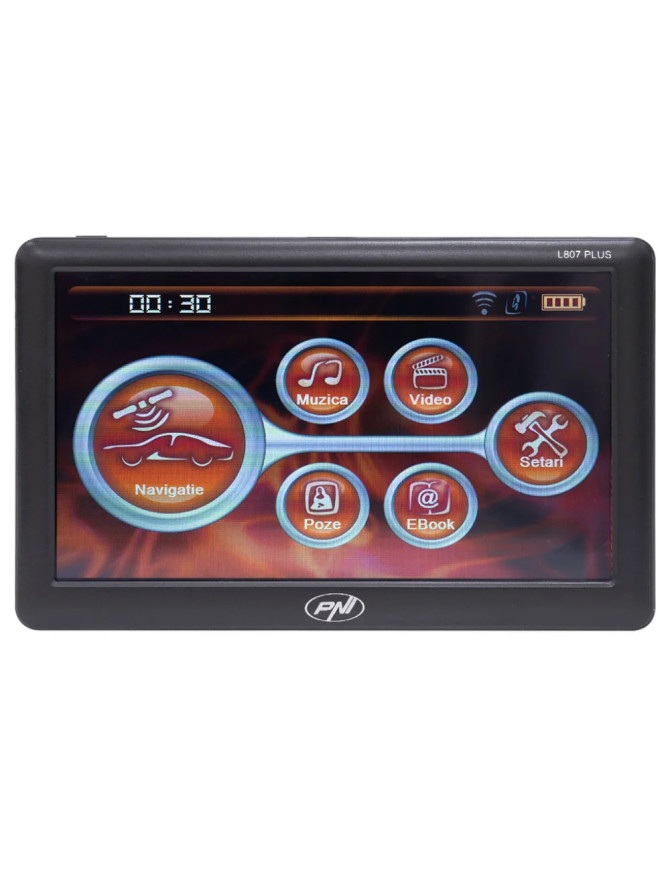 Sistem de navigație GPS PNI L807 Plus, 7" LCD, 8GB intern, 256MB DDR