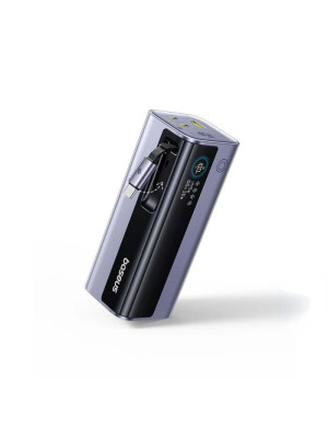 PowerBank BASEUS EnerGeek GR11, 20.000 mAh, 145W, 2x USB-C, 1x USB-A, Smart Display, Cablu retractabil, Black/Gray