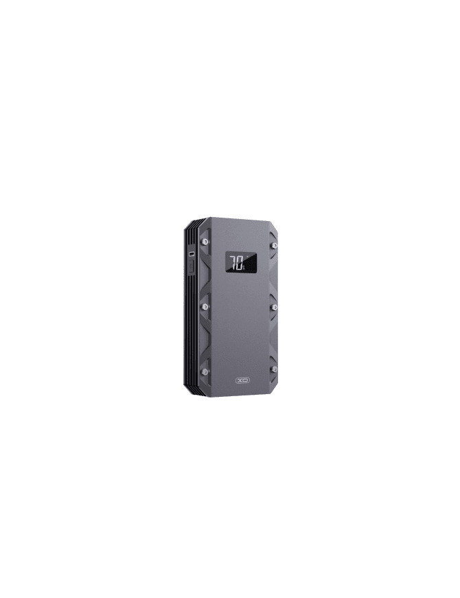 PoweBank XO Jump Starter CZ025, 10000 mAh, 2x USB-A, 1 x USB-C, Smart Display, Black