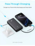 PowerBank ANKER Zolo A110EH11, 20000 mAh, 22.5W, USB-A, USB-C, Cablul USB-C incorporat, Black