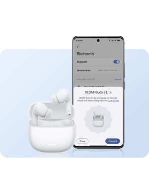 Casti wireless XIAOMI Redmi Buds 8 Lite BHR08OLGL, Bluetooth 5.4, White