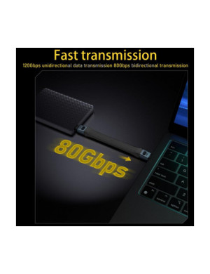 Cablu de date si incarcare OEM 341534, USB-C - USB-C, 240W, 0.13m, 8K Video, Negru