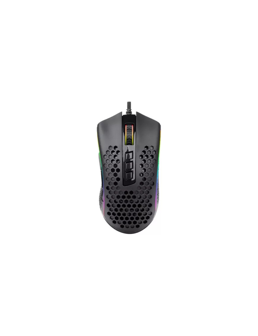 Mouse gaming cu fir REDRAGON Storm M808RGB-BK – Precizie de 12400 DPI și iluminare RGB