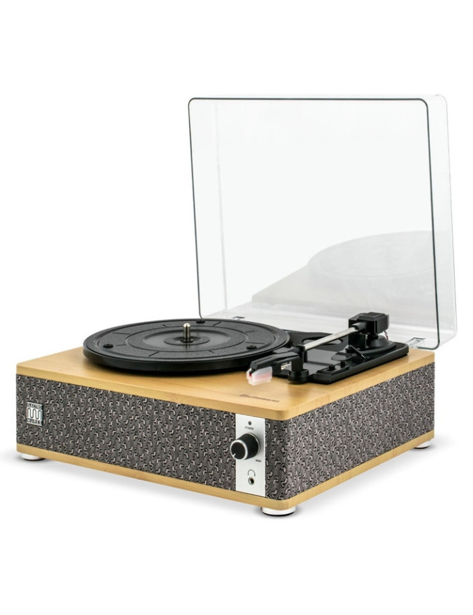 Pick-up, Electromures EM 1021 Bamboo Edition, 6 W, Bluetooth, Aux in, ac safir, difuzor stereo incorporat, oprire automata, capa
