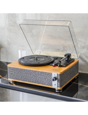 Pick-up, Electromures EM 1021 Bamboo Edition, 6 W, Bluetooth, Aux in, ac safir, difuzor stereo incorporat, oprire automata, capa