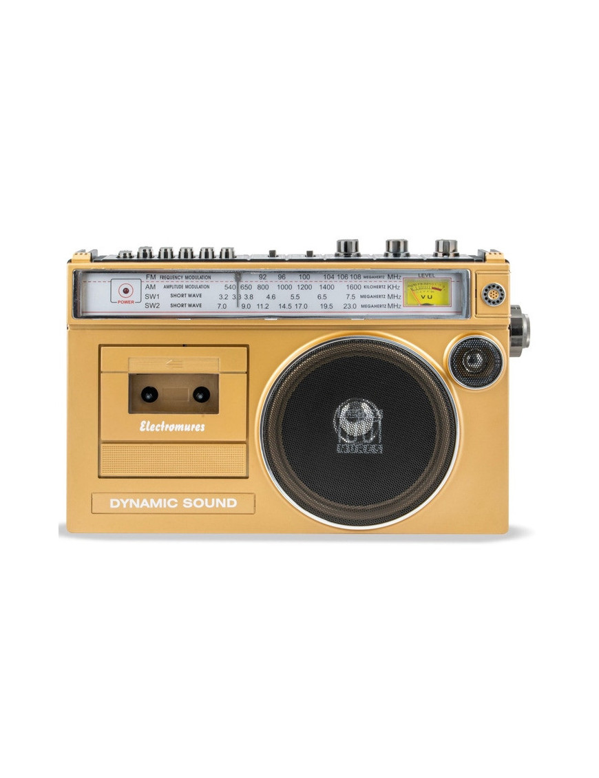 Radio casetofon, Electromures EM 1011, FM / AM / SW1 / SW2, 7 W, Bluetooth, USB, slot card microSD / TF, inregistrare, microfon,