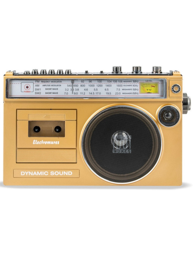 Radio casetofon, Electromures EM 1011, FM / AM / SW1 / SW2, 7 W, Bluetooth, USB, slot card microSD / TF, inregistrare, microfon,