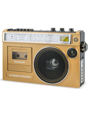 Radio casetofon, Electromures EM 1011, FM / AM / SW1 / SW2, 7 W, Bluetooth, USB, slot card microSD / TF, inregistrare, microfon,