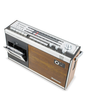 Radio casetofon Electromureș EM1014 Retro cu Bluetooth, USB și Radio FM/AM, Negru