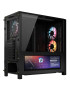 Carcasa CORSAIR 4000D RGB AIRFLOW LCD, Mid-Tower, ATX/Micro-ATX/Mini-ITX, Tempered Glass, 3x RS120 ARGB PWM Fans, Black