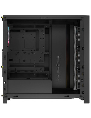 Carcasa CORSAIR 4000D RGB AIRFLOW LCD, Mid-Tower, ATX/Micro-ATX/Mini-ITX, Tempered Glass, 3x RS120 ARGB PWM Fans, Black