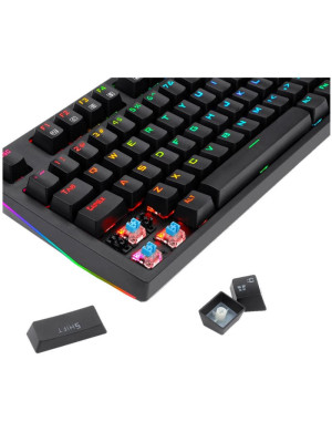 Tastatură mecanică de gaming Redragon K592RGB-PRO-BK Amsa Pro, RGB, Switch-uri Blue