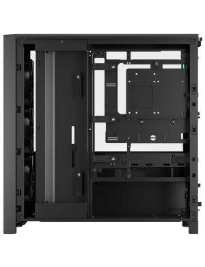 Carcasa CORSAIR 4000D RGB AIRFLOW LCD, Mid-Tower, ATX/Micro-ATX/Mini-ITX, Tempered Glass, 3x RS120 ARGB PWM Fans, Black