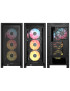 Carcasa CORSAIR 4000D RGB AIRFLOW LCD, Mid-Tower, ATX/Micro-ATX/Mini-ITX, Tempered Glass, 3x RS120 ARGB PWM Fans, Black