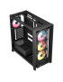 Carcasa CORSAIR 4000D RGB AIRFLOW LCD, Mid-Tower, ATX/Micro-ATX/Mini-ITX, Tempered Glass, 3x RS120 ARGB PWM Fans, Black