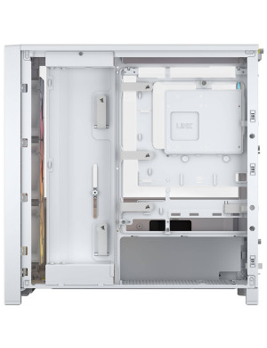 Carcasa CORSAIR 4000D RGB AIRFLOW LCD, Mid-Tower, ATX/Micro-ATX/Mini-ITX, Tempered Glass, 3x RS120 ARGB PWM Fans, White