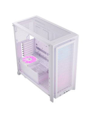 Carcasa CORSAIR 4000D RGB AIRFLOW LCD, Mid-Tower, ATX/Micro-ATX/Mini-ITX, Tempered Glass, 3x RS120 ARGB PWM Fans, White