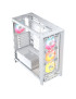 Carcasa CORSAIR 4000D RGB AIRFLOW LCD, Mid-Tower, ATX/Micro-ATX/Mini-ITX, Tempered Glass, 3x RS120 ARGB PWM Fans, White
