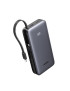 PowerBank UGREEN PB528, 20000 mAh, 30W, 1 x USB-C, 1 x USB-A, 2 x Cablu USB-C incorporabil, Gray