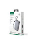 PowerBank UGREEN PB528, 20000 mAh, 30W, 1 x USB-C, 1 x USB-A, 2 x Cablu USB-C incorporabil, Gray
