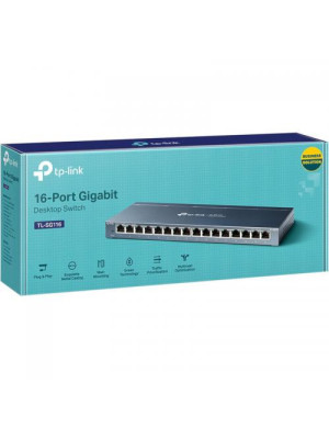 Switch TP-LINK Gigabit TL-SG116, 16 Porturi, Black
