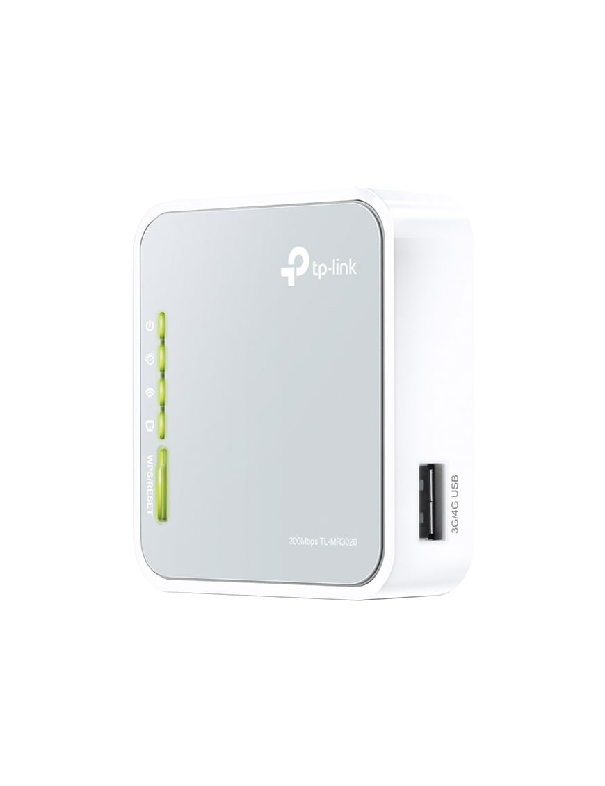 Router Wireless portabil TP-LINK TL-MR3020, 3G/4G LTE, Single-Band 300Mbps, USB 2.0, White