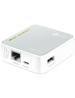 Router Wireless portabil TP-LINK TL-MR3020, 3G/4G LTE, Single-Band 300Mbps, USB 2.0, White