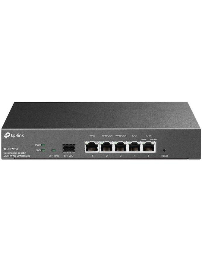 Router TP-LINK Gigabit ER7206, 1 WAN, 2 LAN, 2 WAN/LAN, 1 Gigabit SFP, Black