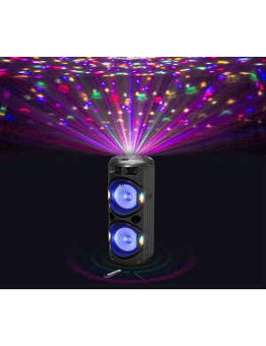 Sistem audio portabil Akai DJ-Y5L, 350W RMS, Bluetooth, Karaoke, LED