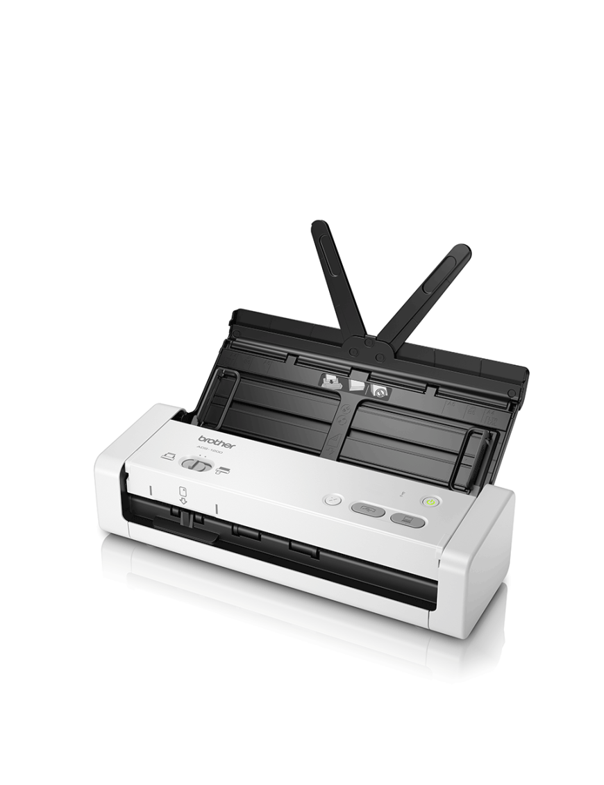 Scanner portabil BROTHER ADS-1200TC1, Duplex, A4, Wi-Fi, Alb/Negru