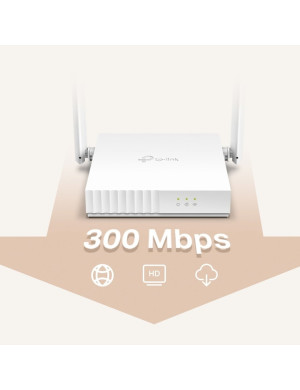 Router wireless TP-LINK tl-wr820n, N 300mbps, 2x 10/100mbps lan ports, White