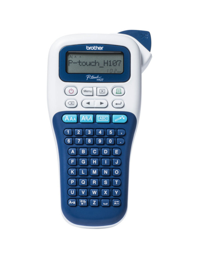 Imprimantă termică pentru etichete BROTHER P-Touch H107B, Monocrom, Banda 12 mm, Alb/Albastru