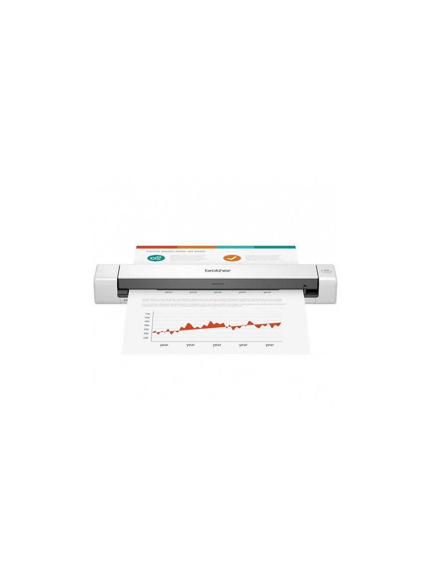 Scanner portabil BROTHER DS-640TK1, USB, 300dpi, A4, Alb