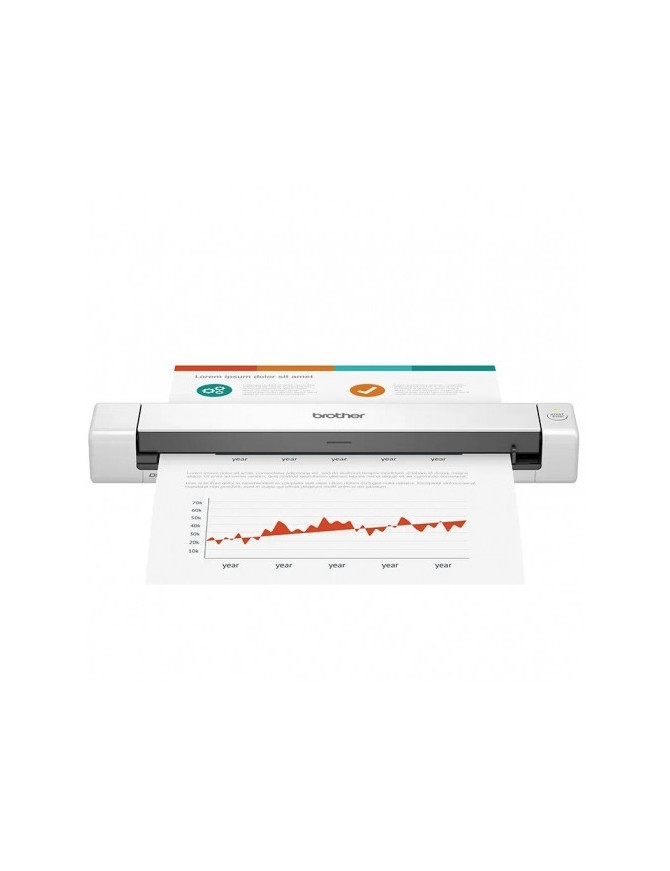 Scanner portabil BROTHER DS-640TK1, USB, 300dpi, A4, Alb