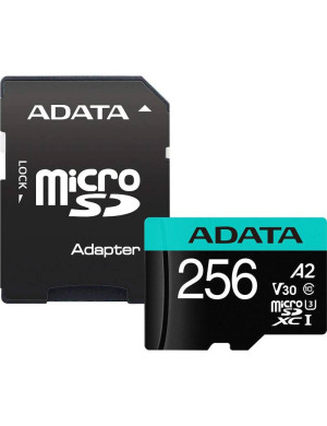 Card de memorie ADATA microSDXC Premier Pro, 256GB, Clasa 10 + Adaptor SD