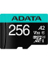 Card de memorie ADATA microSDXC Premier Pro, 256GB, Clasa 10 + Adaptor SD
