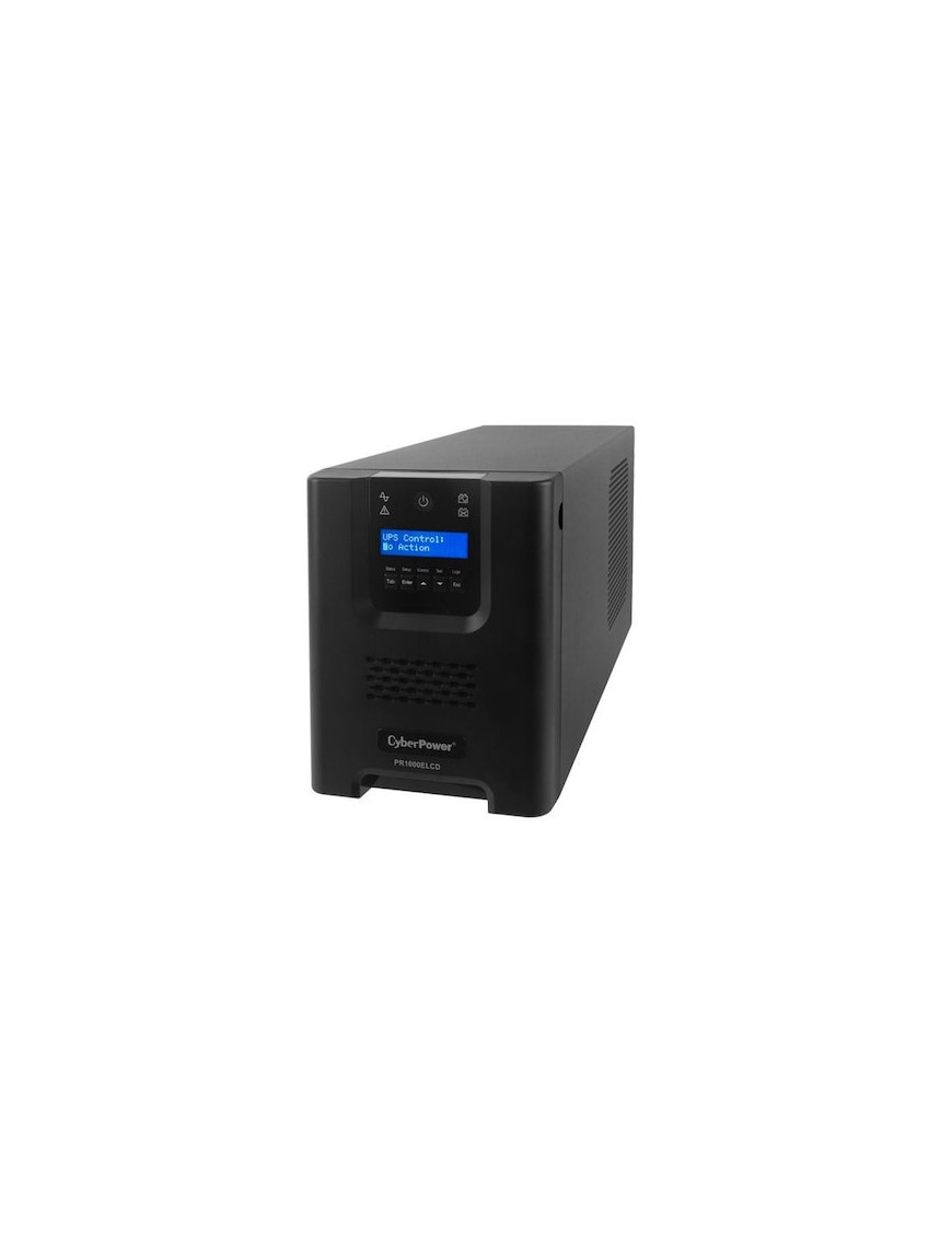 UPS CYBERPOWER PR1000ELCD, 1000 VA, 900 W, AVR, LCD Display, Line Interactive, Black