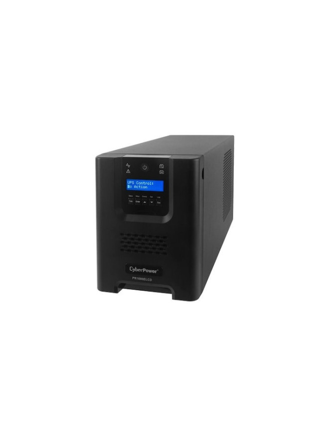 UPS CYBERPOWER PR1000ELCD, 1000 VA, 900 W, AVR, LCD Display, Line Interactive, Black
